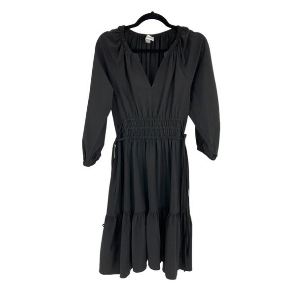 Calvin Klein Black Cinch Tie Fit and Flare Dress Size 2 NWOT $139 MSRP - Picture 3 of 10